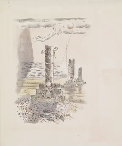 Design for Urne Buriall – Sorrow av Paul Nash