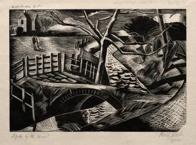 Dyke by the Road av Paul Nash