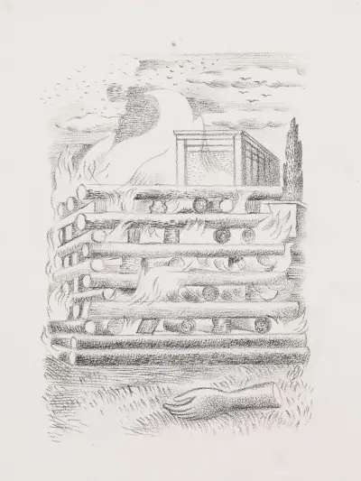 Funeral Pyre av Paul Nash