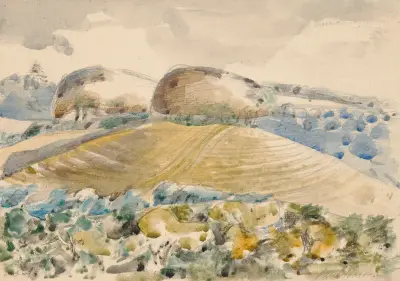 Krajobraz Wittenham Clumps, Paul Nash