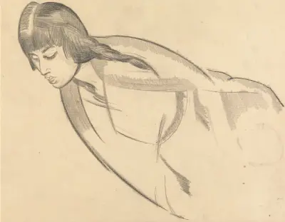 Study of Mrs. Nash av Paul Nash