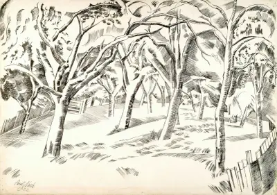 The Orchard av Paul Nash