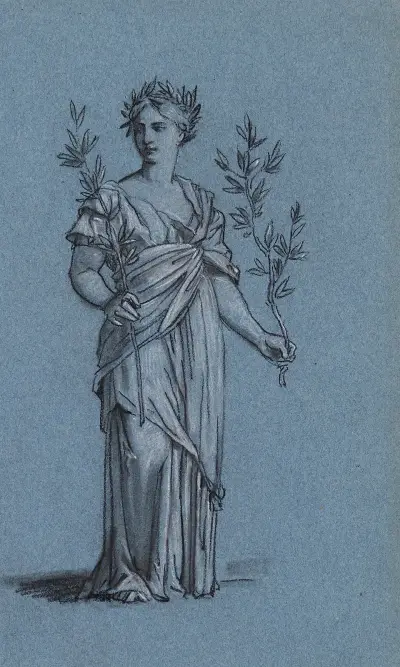 Figure centrale du groupe de gauche av Pierre-Paul Prud'hon