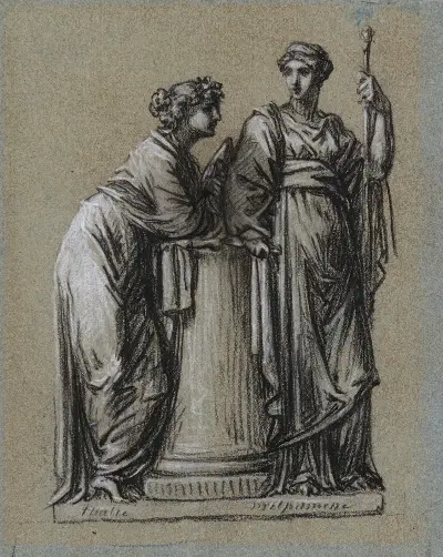 Thalie et Melpomène av Pierre-Paul Prud'hon