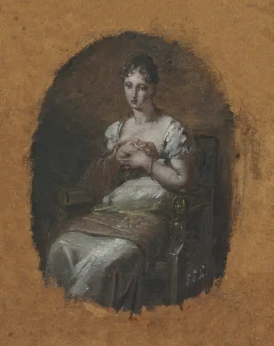 Young Woman Seated av Pierre-Paul Prud'hon