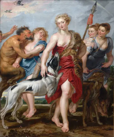 Diana and Her Nymphs Departing For The Hunt av Peter Paul Rubens