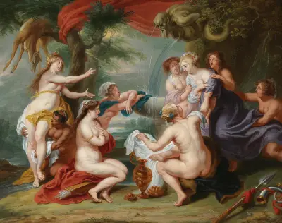 Diana discovering Callisto’s pregnancy av Follower of Peter Paul Rubens