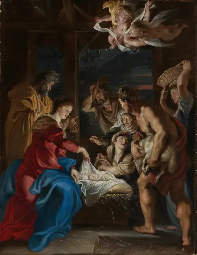 Die Anbetung der Hirten av Peter Paul Rubens