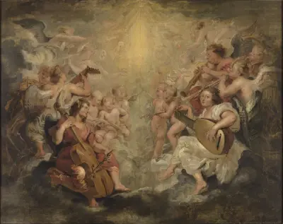 Music making angels av Peter Paul Rubens