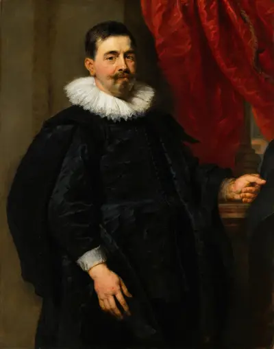 Portrait of a Man,possibly Peter van Hecke av Peter Paul Rubens