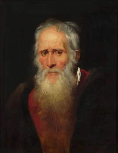 Portrait study of an old man av Peter Paul Rubens