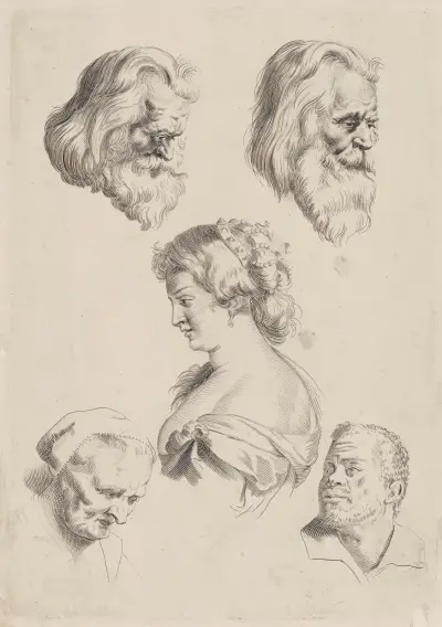Study of Heads – nr 2 av Peter Paul Rubens