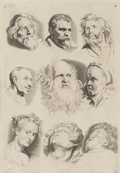 Study of Heads – nr 1 av Peter Paul Rubens