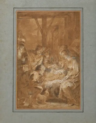 The Adoration of the Shepherds, 1613 av Peter Paul Rubens