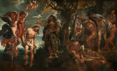 The Baptism of Christ av Peter Paul Rubens