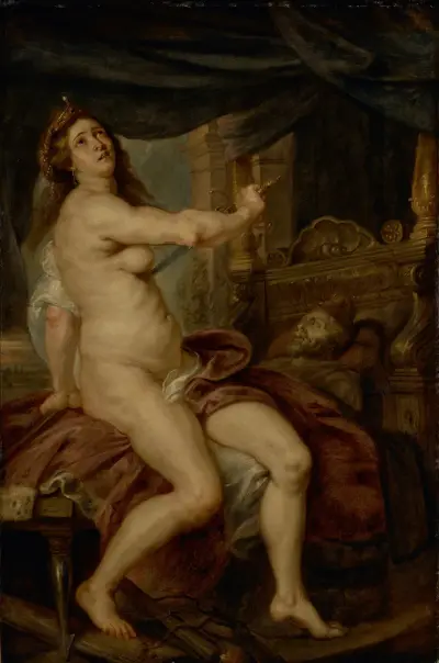 The Death of Dido av Follower of Peter Paul Rubens
