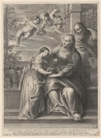 The Education of Mary, 1600 av Peter Paul Rubens