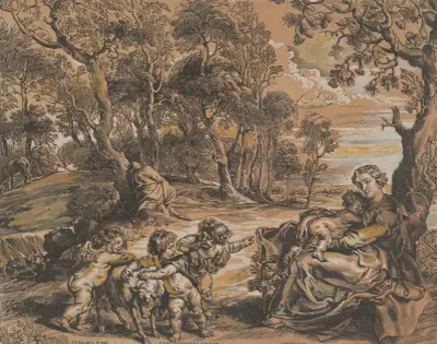 The Rest on the flight into Egypt av Peter Paul Rubens