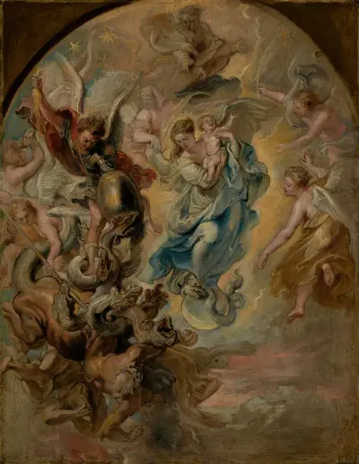 The Virgin as the Woman of the Apocalypse av Peter Paul Rubens