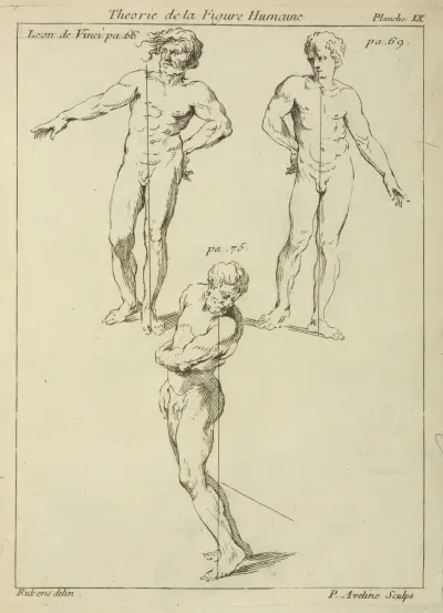 Three studies of male figures av Peter Paul Rubens