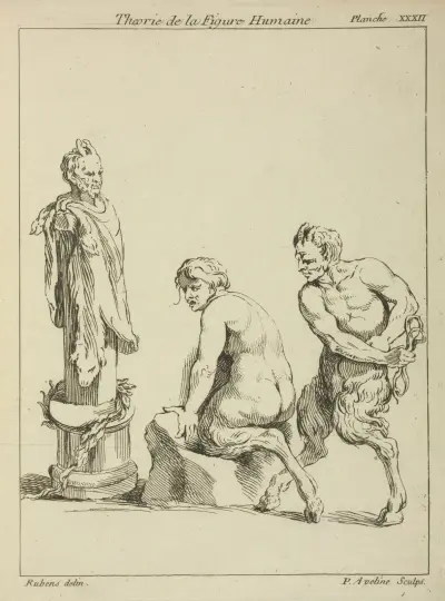 Two satyrs, and the head of a satyr av Peter Paul Rubens