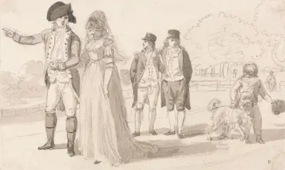 Rodzina w Hyde Park, Paul Sandby