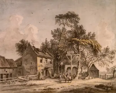 Ett värdshus av Paul Sandby