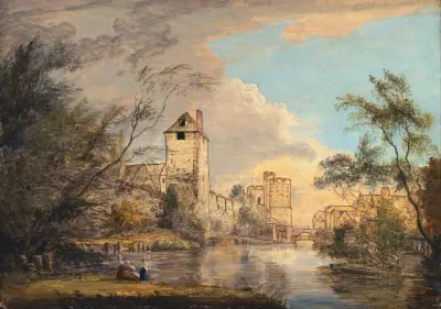 An Unfinished View of the West Gate, Canterbury av Paul Sandby