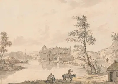 Opactwo Askeaton nad rzeką Deel w pobliżu Limerick w Irlandii, Paul Sandby