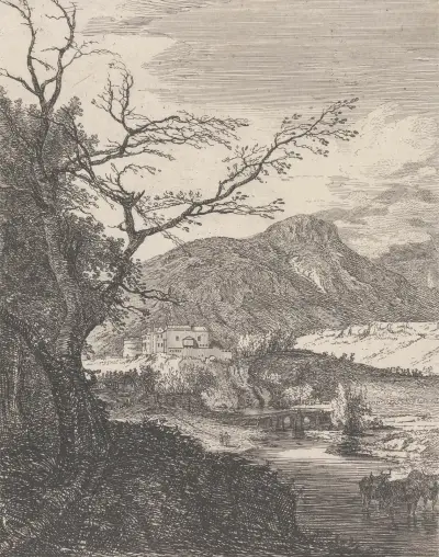 Capriccio z zamkiem w Edynburgu i Arthur’s Seat, Paul Sandby