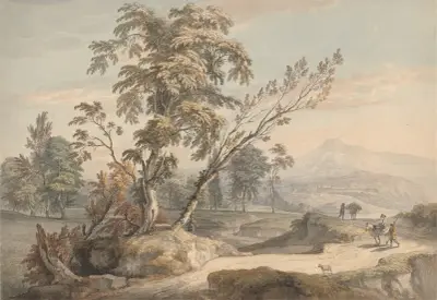Pejzaż włoski z podróżnymi nr 2, Paul Sandby