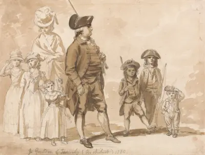 James Gandon i rodzina, Paul Sandby