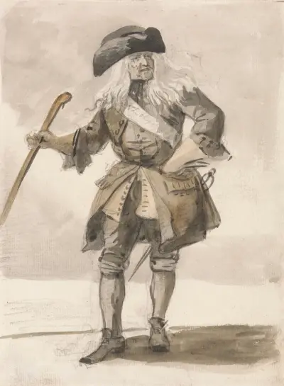 Londyńskie okrzyki; Chełpiący się mężczyzna, Paul Sandby