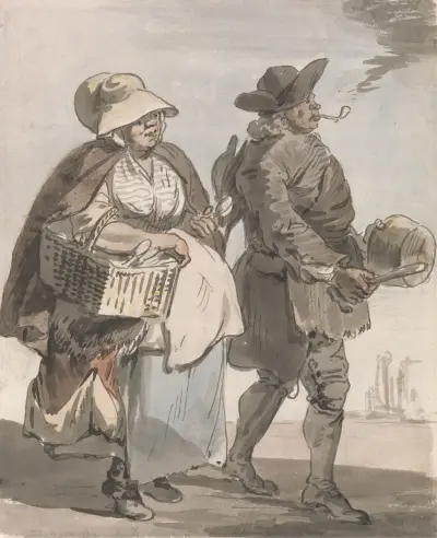 Londonska utrop; ”Vill ni köpa skedar..” av Paul Sandby