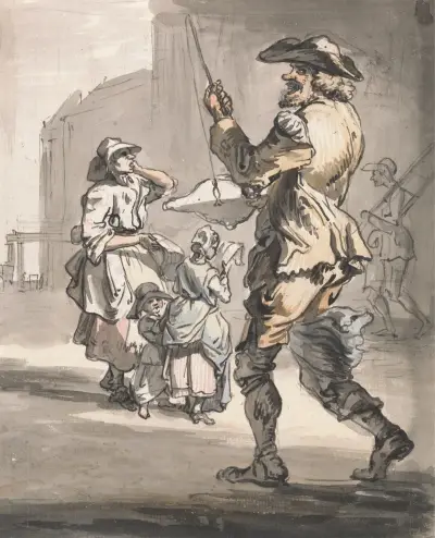 Londyńskie okrzyki; Zabawa na całego, Paul Sandby