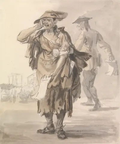 Londyńskie okrzyki; Ostatnie słowa i spowiedź skazańca, Paul Sandby