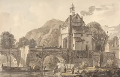 Bron vid Bridgnorth i Shropshire av Paul Sandby