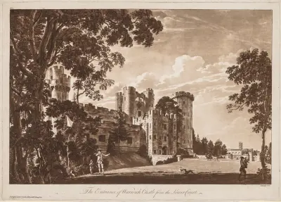 Wejście do zamku Warwick od dolnego dziedzińca, Paul Sandby