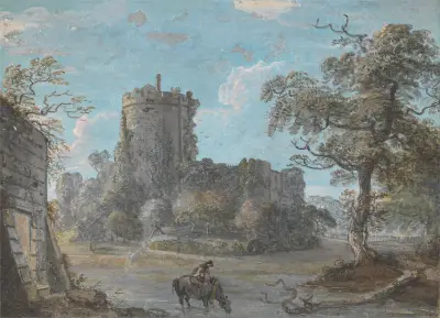 Wejście do zamku w Chepstow, Paul Sandby