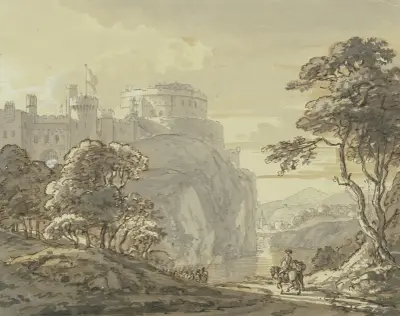 Widok na zamek Windsor, Paul Sandby