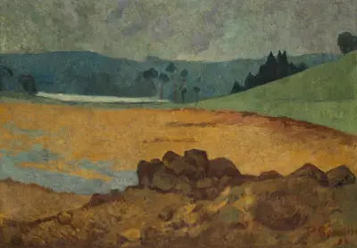 Strand am Meer bei Ebbe in der Bretagne von Paul Sérusier