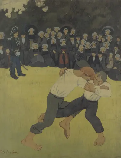 Breton Wrestling av Paul Sérusier