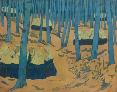 Bretonnes, Réunion Dans Le Bois Sacré av Paul Sérusier