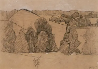 Landscape in Brittany av Paul Sérusier