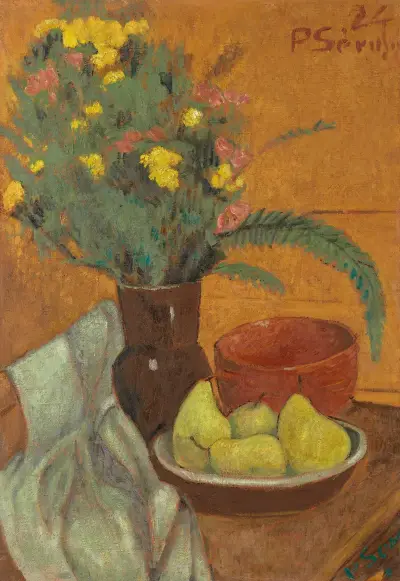 Stillleben mit Birnen und Farnstrauß von Paul Sérusier