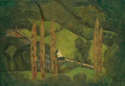 Grüne Landschaft, Tal von Châteauneuf von Paul Sérusier