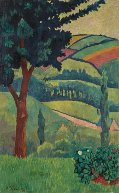 Tal bei trübem Wetter, Châteauneuf von Paul Sérusier