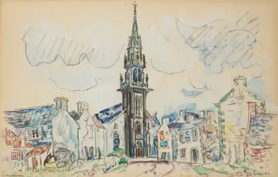 Carantec, l’église av Paul Signac