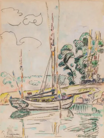 Concarneau, le thonier av Paul Signac