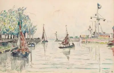 Honfleur av Paul Signac